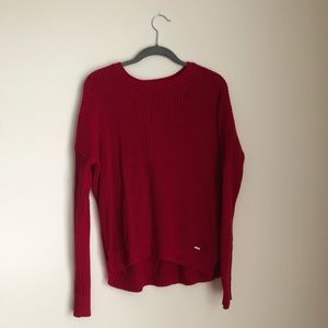 red hollister sweater